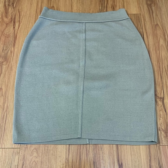 Sonia Rykiel Grey Knit 100% Cotton Midi Skirt - Picture 2 of 9